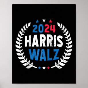 Affiche Harris Walz 2024 Election Kamala Harris Tim Waltz