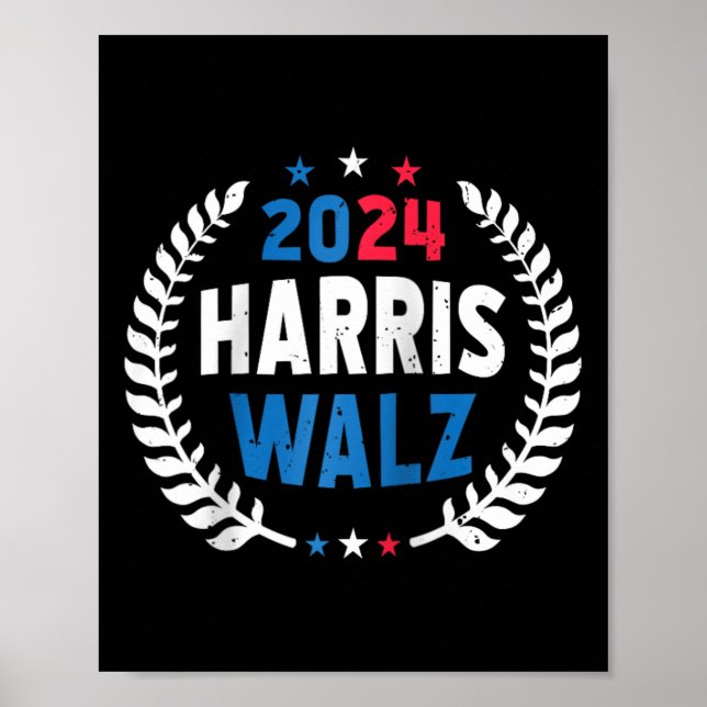 Affiche Harris Walz 2024 Election Kamala Harris Tim Waltz (Devant)