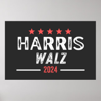 Affiche Harris Walz 2024, kamala harris président, Walz VP