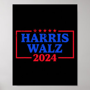 Affiche Harris Walz 2024 Logo Démocrate Slogan Kam