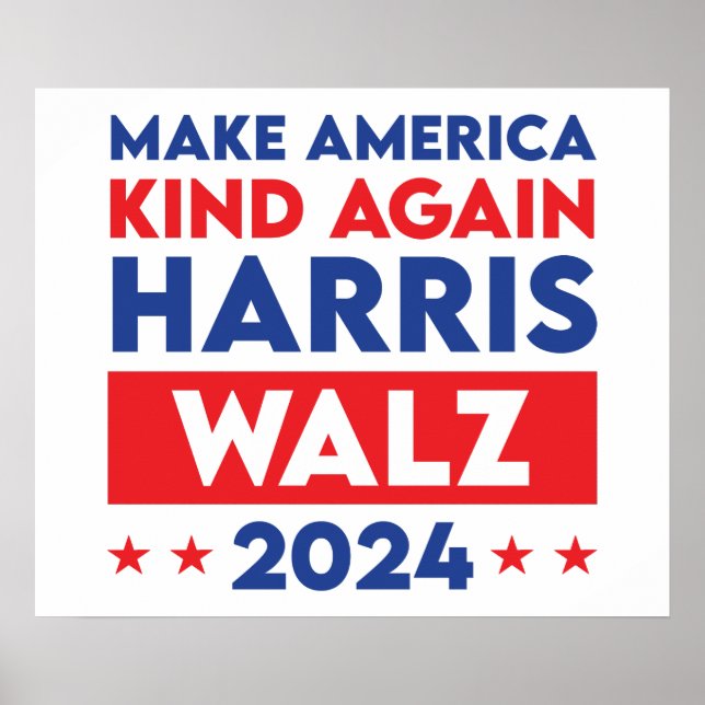 Affiche Harris Walz 2024 Rendre l'Amérique (Devant)