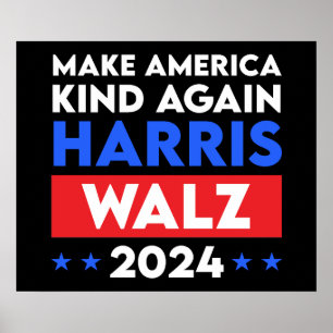 Affiche Harris Walz 2024 Rendre l'Amérique