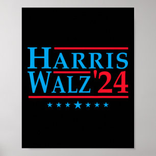 Affiche Harris Walz Élection 2024 Vote Patriotique Tim Wal