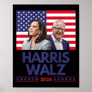 Affiche Harris Walz Election Kamala Harris Tim Waltz Ameri