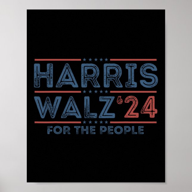 Affiche Harris Wheimer 2024 Drôle Élection Chat Kamala Har (Devant)