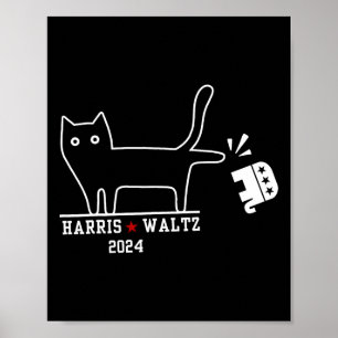 Affiche Harris Wheimer 2024 Funny Cat Election Kamala Harr