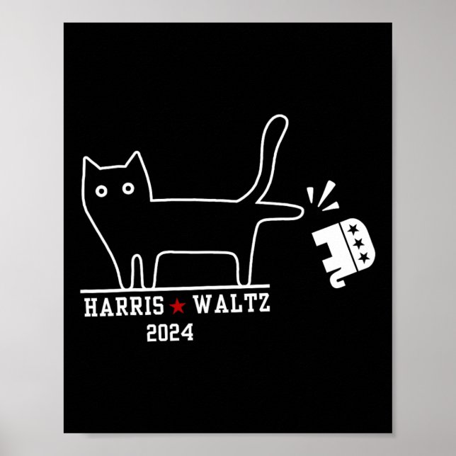 Affiche Harris Wheimer 2024 Funny Cat Election Kamala Harr (Devant)
