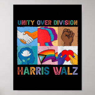 Affiche Harris Wheimer 2024 Unité plutôt que division Kama