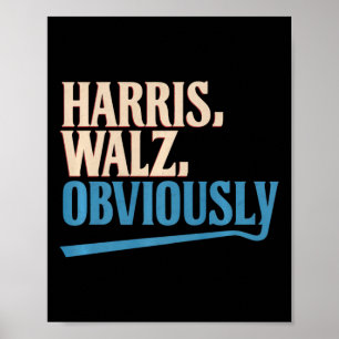 Affiche Harris Wheimer Évidemment Élection 2024 Premium
