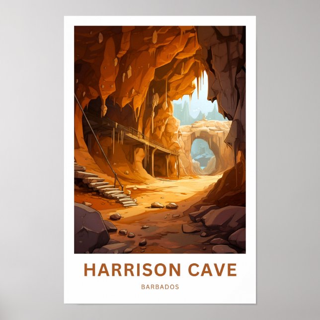 Affiche Harrison Cave Barbados Imprimer (Devant)