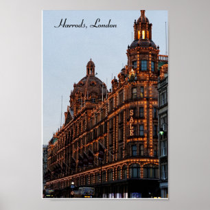Affiche Harrods, London Night Lights
