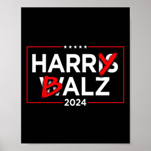 Affiche Harry Bheimer Kamala Harris et Tim Wheimer 2024