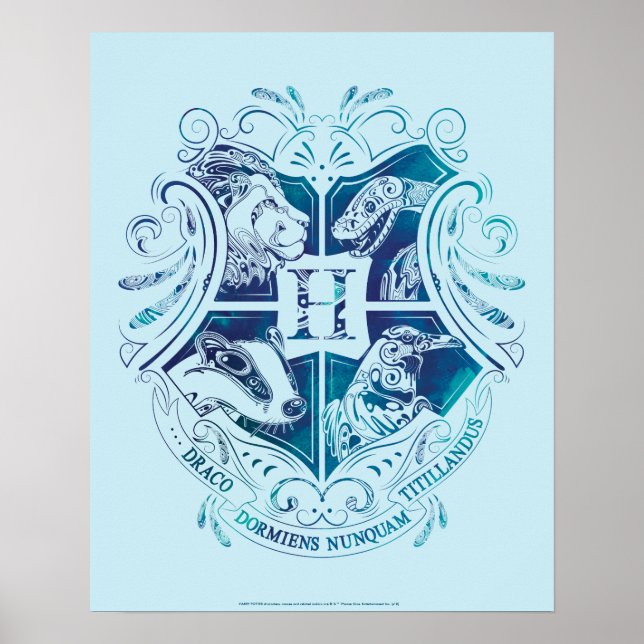 Affiche Harry Potter | Aguamenti Blason HOGWARTS™ (Devant)
