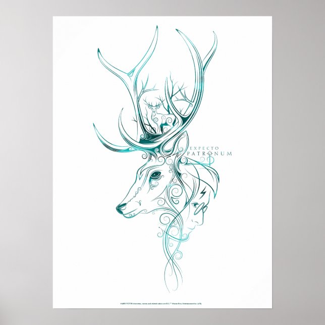 Affiche Harry Potter | Aguamenti EXPECTO PATRONUM™ Stag (Devant)