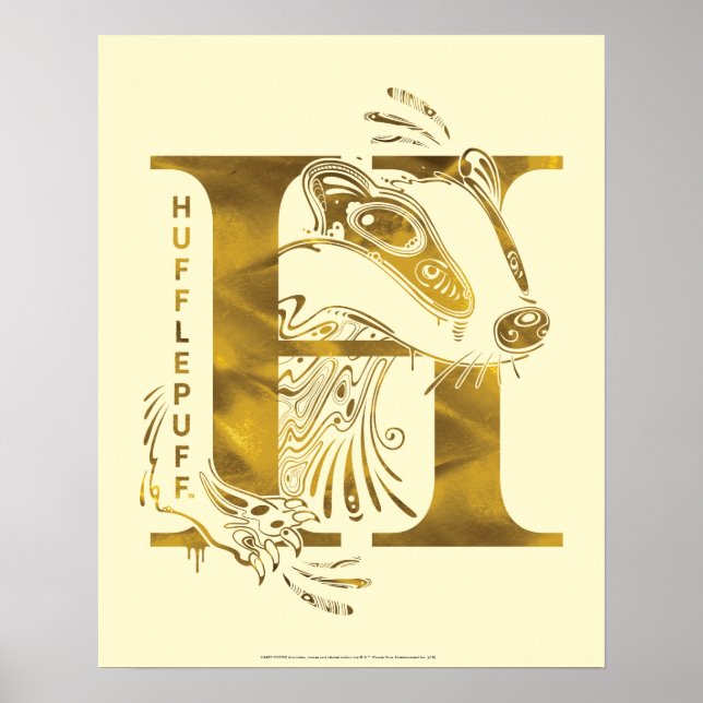 Affiche Harry Potter | Aguamenti HUFFLEPUFF™ Graphic (Devant)