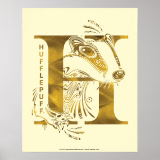 Affiche Harry Potter | Aguamenti HUFFLEPUFF™ Graphique