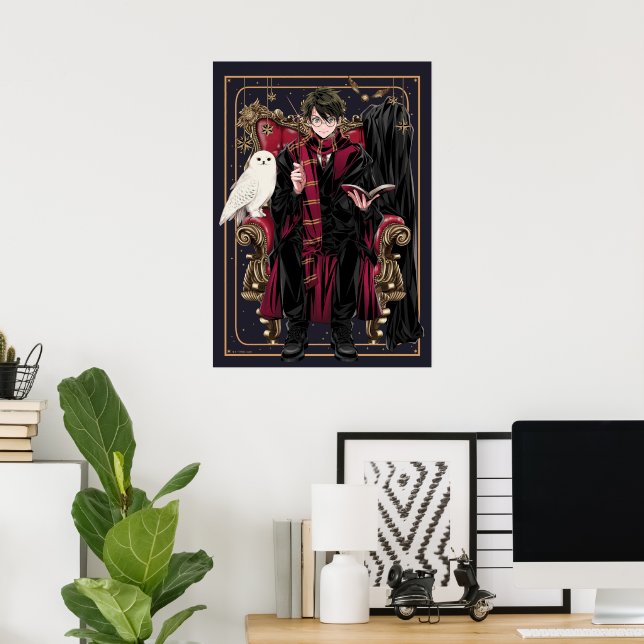Affiche HARRY POTTER™ | Anime HARRY POTTER™ assis (Bureau à domicile)