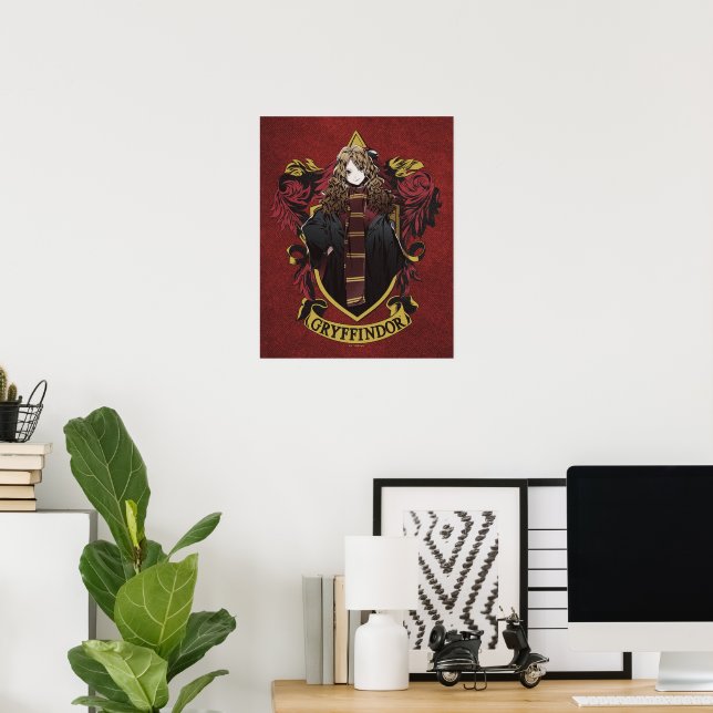 Affiche HARRY POTTER™ | Anime Hermione House Crest (Bureau à domicile)