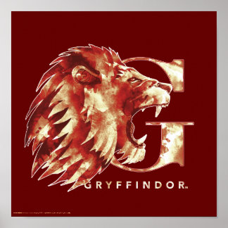 Affiche Harry Potter | Aquarelle Lion GRYFFINDOR™