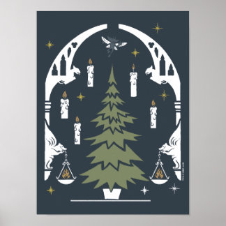 Affiche HARRY POTTER™ Arbre de Noël magique