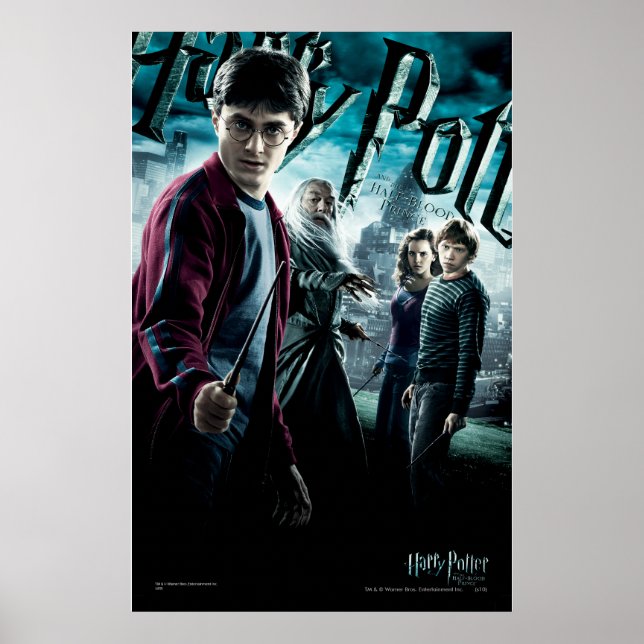 Affiche Harry Potter avec Dumbledore Ron et Hermione 1 (Devant)