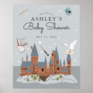 Affiche Harry Potter Baby Shower Château de Poudlard
