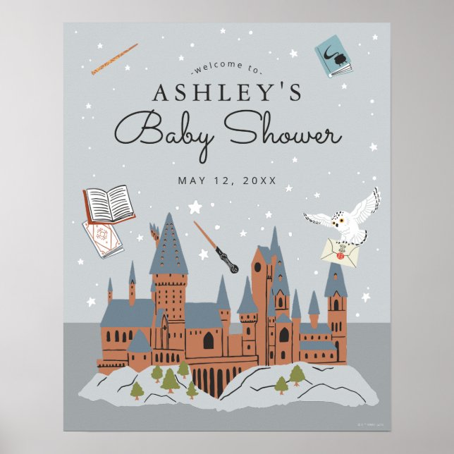 Affiche Harry Potter | Baby Shower Château de Poudlard (Devant)
