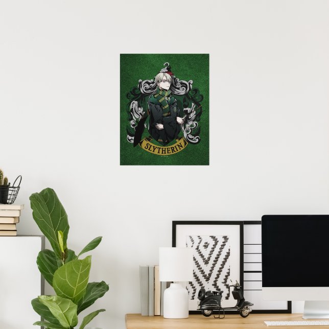 Affiche HARRY POTTER™ | Blason de la maison de Draco Malfo (Bureau à domicile)