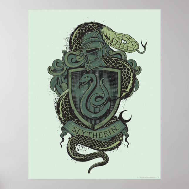 Affiche Harry Potter | Blason de Serpentard (Devant)