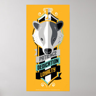 Affiche Harry Potter | Blason des qualités de la maison PO