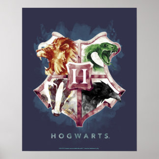 Affiche Harry Potter | Blason HOGWARTS™ Aquarelle