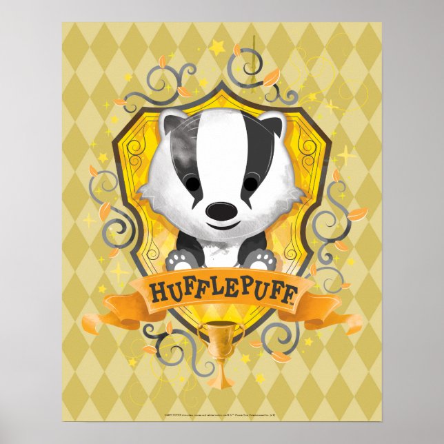 Affiche Harry Potter | Blason RAVISSANT HUFFLEPUFF™ (Devant)