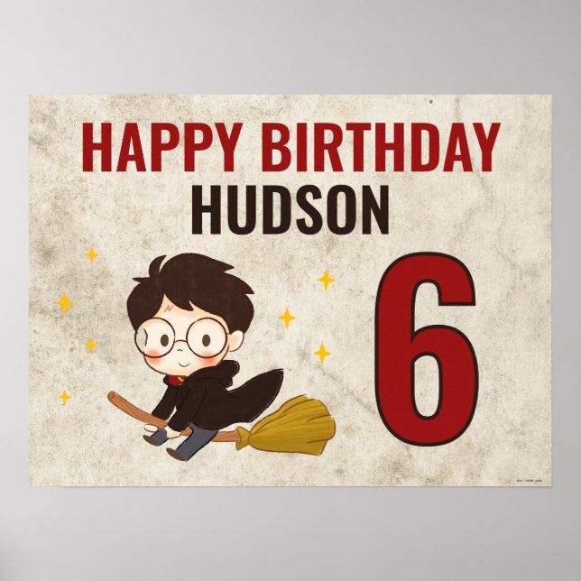 Affiche HARRY POTTER™ Caractère Arc magique Anniversaire (Devant)