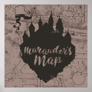 Affiche Harry Potter   Carte du château Marauder de HOGWAR