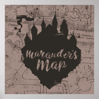Affiche Harry Potter | Carte du château Marauder de HOGWAR