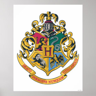 Affiche Harry Potter  Cimier de Poudlard - Couleur complèt