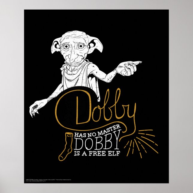 Affiche Harry Potter | Dobby N'A Pas De Maître (Devant)