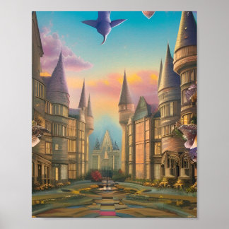 Affiche Harry Potter Et La Beauté Des Hogwarts