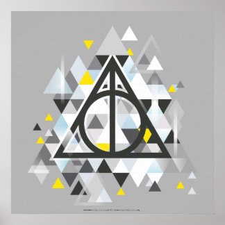 Affiche Harry Potter | Geometric Deathly Hallows