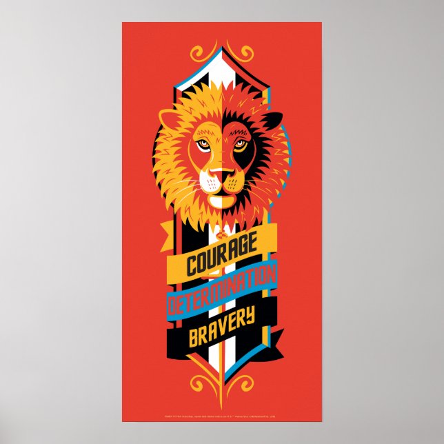 Affiche Harry Potter | GRYFFINDOR™ Blason de la Maison des (Devant)