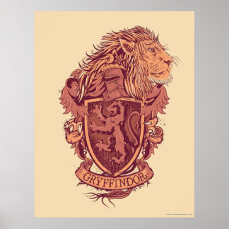 Affiche Harry Potter | Gryffindor Lion Crest