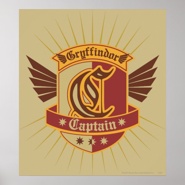 Affiche Harry Potter | Gryffindor QUIDDITCH � capitaine Em (Devant)