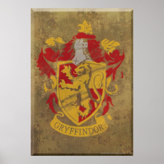 Affiche Harry Potter | Gryffindor - Retro House Crest (Devant)