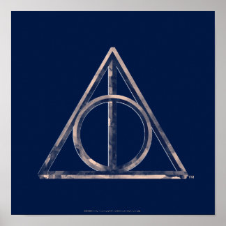 Affiche Harry Potter | Hallows Mortels Aquarelle