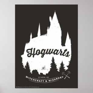 Affiche Harry Potter   HOGWARTS™ Castle Typographie