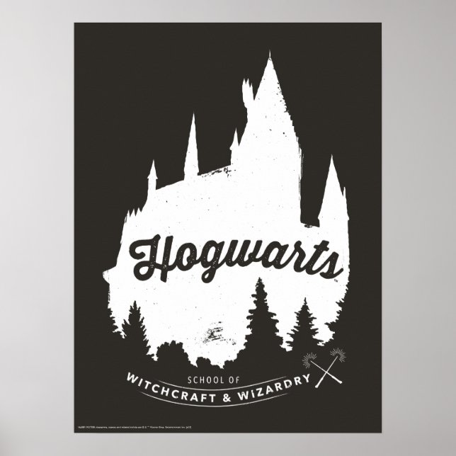 Affiche Harry Potter | HOGWARTS™ Castle Typographie (Devant)
