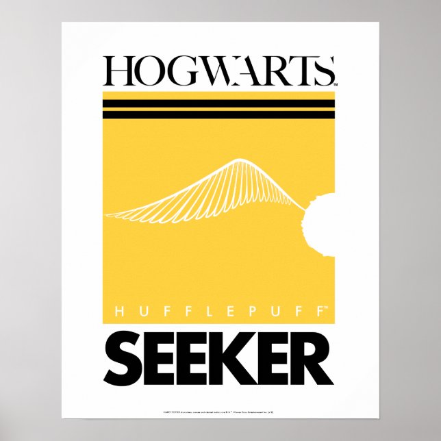 Affiche Harry Potter | HUFFLEPUFF™ House Quidditch Seeker (Devant)