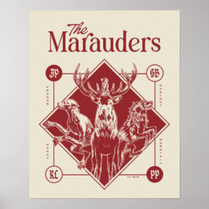 Affiche HARRY POTTER™ Les Marauders Animagus Graphisme