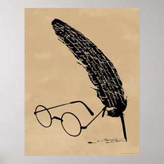 Affiche Harry Potter | Lunettes et plume