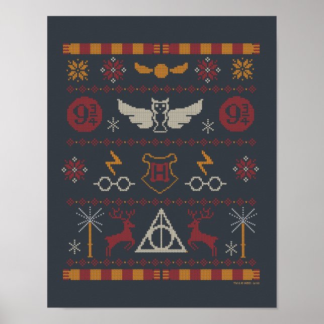 Affiche HARRY POTTER™ Motif multipoint à thème (Devant)